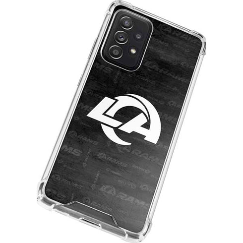NFL Los Angeles Rams Black & White Galaxy A52 5G Clear Case